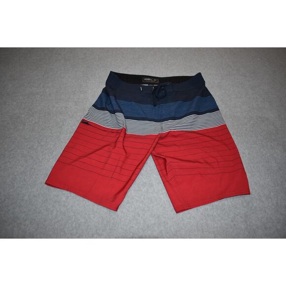 O'Neill Board Shorts Mens Size 32 Swimming Surfing Beach HyperFreak Blue Red - Picture 5 of 5